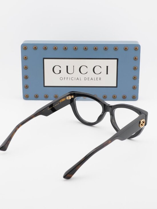Gucci GG1665O 001 Cat Eye Eyeglasses 50mm - Black main image 11